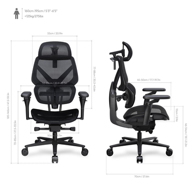 Крісло для геймерів TX3 Flex Pro Mesh Black (TEGC-3076101.12)