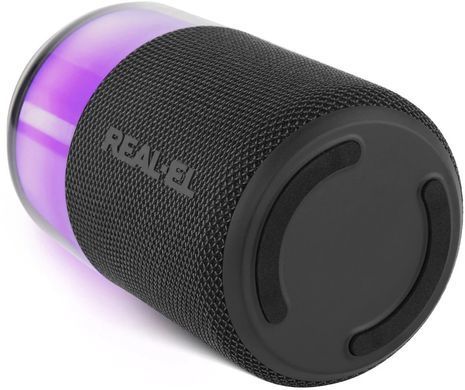 Акустична система REAL-EL X-705 Black, Black, Bluetooth, USB, Акумулятор, 5 Вт, До 22 годин, TWS, RGB-підсвічування, IPX3