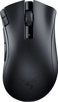 Миша бездротова Razer DeathAdder V2 X Hyperspeed Black (RZ01-04130100-R3G1), Black, Ігрова, Бездротова, 7, 2.4 ГГц; Bluetooth, 14000, Пластик, 127 &times; 61.7 &times; 42.7 мм, Ергономічний для правої руки, Оптичний