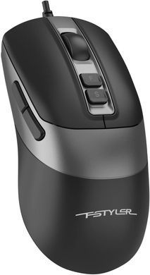 Миша A4Tech Fstyler FM50 Plus Black, Офісна, Дротова, 7, USB, 3200, 1.50 м, Пластик, 105 &times; 70 &times; 42 мм, Симетричний, Оптичний