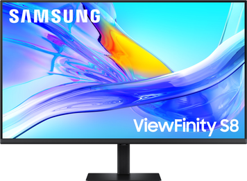 Монітор Samsung 37" ViewFinity S8 (LS37D802UAIXUA) VA Black, 3840&times;2160, 37", 60 Гц, VA, W-LED, ViewFinity S8, 10 біт, 16:9, Кут нахилу 90 градусів; Регулювання кута нахилу; Регулювання висоти, Плаский, USB-C, HDMI, DisplayPort, USB Hub, RJ-45, 100&times;100, Матове, 4 мс