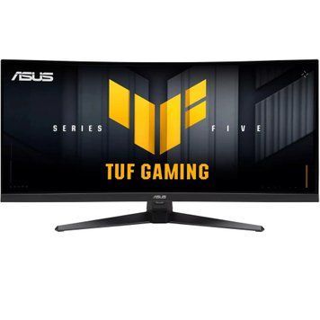 Монітор Asus 34" TUF Gaming VG34WQ5A (90LM0CP1-B01171) VA Black Curved 400Hz, Геймінг, 3440&times;1440, 34", 200 Гц (UWQHD); 400 Гц (HD), VA, W-LED, TUF Gaming, 10 біт, 21:9, Регулювання кута нахилу, Вигнутий, DisplayPort, 3.5 мм audio, 2&times;HDMI, USB Hub, 100&times;100, Матове, 1 мс