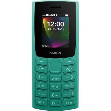 Мобильный телефон Nokia 106 DS 2023 Green, Green, 1.8", 4 МБ, 1000 мАг, S30+, MicroUSB, 3.5 мм, 2, GSM, FM-радіо, Моноблок
