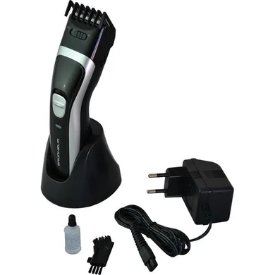 Машинка GRUNHELM GHC508 3W Black/Gray, Акумулятор, Мережа, 60 хв, 8 год, 1, Нержавіюча сталь, Індикатор заряду, Підставка для зарядки, Автоматичне змащування