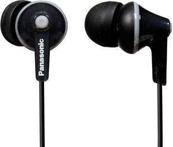 Навушники Panasonic RP-HJE125E-K Black, Для музики, Вакуумні, 3.5 мм, Внутрішньоканальні, Без оснащення, 97 дБ, 16 Ом, 1.1 м, Закрите