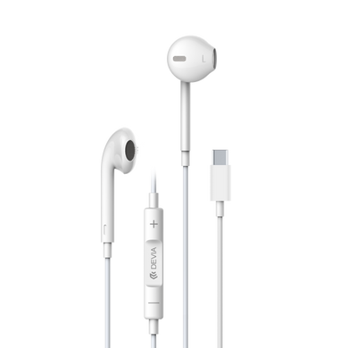 Навушники Devia Smart Wired Type-C White