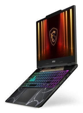 Ноутбук MSI Cyborg 15 B2RWEKG (B2RWEKG-1035XUA) Black, Cyborg 15, Геймінг, Core 7 240H, Intel Core 7, 10, SSD, 512 ГБ, Дискретна, NVIDIA GeForce RTX 5050, 8 ГБ, DDR5, 16 ГБ, 5600 МГц, 15.6", 1920&times;1080, IPS, 250 ніт, 144 Гц, USB-A; USB-A; USB-C; HDMI 2.1; LAN, 55.2 Вт&middot;год