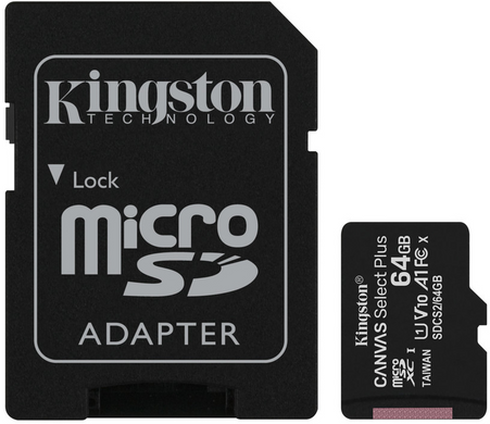 КП Kingston microSDXC 64Gb 10class UHS-I/V10, 64 ГБ