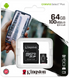 КП Kingston microSDXC 64Gb 10class UHS-I/V10, 64 ГБ