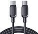 Кабель Joyroom S-A14 Type-C to Type-C Multi-Color 60W PD 1.2m Black, Black, Кабель, Type-C - Type-C, Standard Charging, Fast Charge, Quick Charge (QC), 60 W, 1.2 м, Для заряджання, Датакабель, М'який пластик