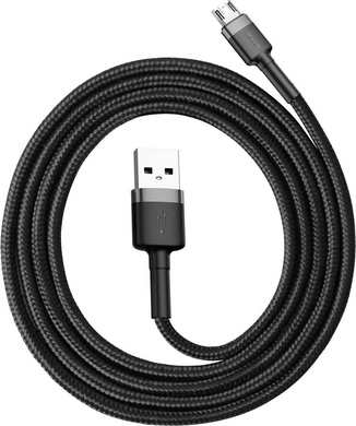 Кабель Baseus CAMKLF-CG1 MicroUSB Kevlar 2m Black