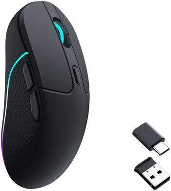 Миша бездротова Keychron M3 WL Black (M3-A1), Black, Ігрова, Бездротова, 6, USB; 2.4 ГГц; Bluetooth, 26000, ABS-пластик, 125.2 &times; 68.2 &times; 40.6 мм, Симетричний, Оптичний