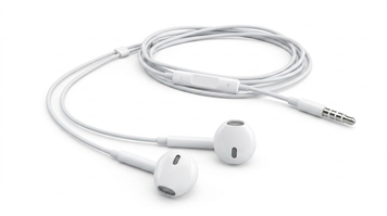 Навушники Apple Earpods (MNHF2ZM/A) Original, Для смартфонів, Для музики, Вкладиші, 3.5 мм, Без кріплення, Пульт управління, Регулятор гучності, 109 дБ, 32 Ом, 1.2 м, Закрите