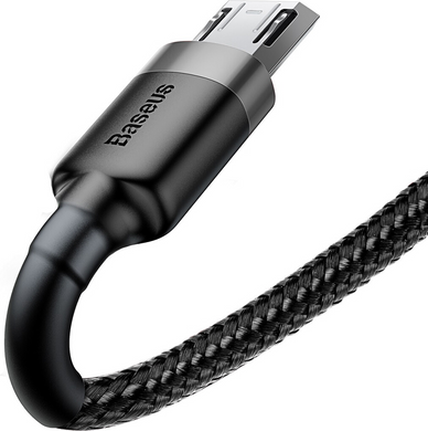 Кабель Baseus CAMKLF-CG1 MicroUSB Kevlar 2m Black