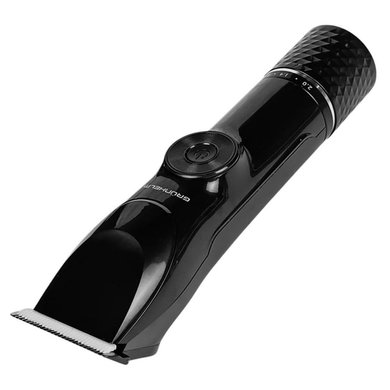 Тример GRUNHELM GHC07UB Black, Акумулятор, 60 хв, 8 год, 3, Нержавіюча сталь, USB зарядка, Миття під водою, Насадка для носа та вух