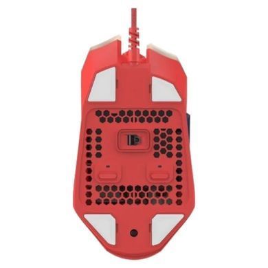 Миша Bloody W63 Max Proxy Boom, Red/White, Ігрова, Дротова, 9, USB, 12000, 1.80 м, Пластик, 126 &times; 74 &times; 43 мм, Ергономічний для правої руки, Оптичний