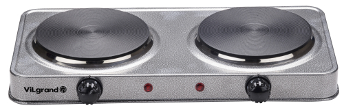 Електроплита Vilgrand VHP152F (2 конф.) 2000W Сірий, Silver