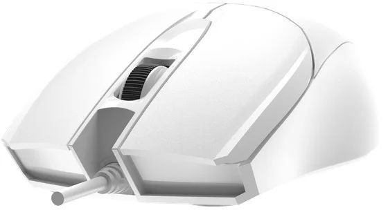 Миша A4Tech OP-750S White, White, Офісна, Дротова, 3, USB, 1200, 1.50 м, Пластик, 118 &times; 61 &times; 37 мм, Симетричний, Оптичний
