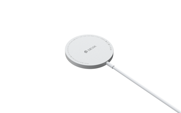 БЗП Devia EA239 MagSafe Wireless Charger V2 10W White/Silver