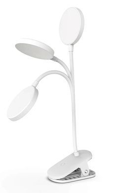 Настільна LED Лампа Colorway Flexible/Clip White, Акумулятор 500 мАг (USB 5 В), 115 лм, SMD LED, 14