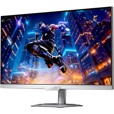 Монітор Gigabyte 27" M27Q2 QD Ice IPS White 200Hz, Геймінг, 2560&times;1440, 27", 200 Гц, IPS, W-LED, M, 8 біт, 16:9, Регулювання кута нахилу, Плаский, USB-C, HDMI, DisplayPort, 3.5 мм audio, USB Hub, 100&times;100, Матове, 1 мс