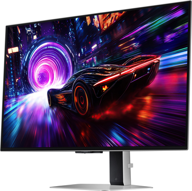 Монітор Samsung 32" Odyssey G8 G81SF (LS32FG812SIXUA) OLED Silver 240Hz, 3840&times;2160, 32", 240 Гц, OLED, OLED, Odyssey G8, 10 біт, 16:9, Кут нахилу 90 градусів; Регулювання кута нахилу; Регулювання висоти, Плаский, DisplayPort, 3.5 мм audio, 2&times;HDMI, USB Hub, 100&times;100, Матове, 0.03 мс