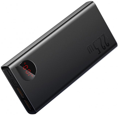 Power bank Baseus Adaman Metal 20000 mAh 22.5WBlack, 20 000 mAh, 5W, USB-C + Micro-USB, 2&times; USB-A + USB-C, Смартфони та планшети