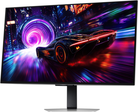 Монітор Samsung 32" Odyssey G8 G81SF (LS32FG812SIXUA) OLED Silver 240Hz, 3840&times;2160, 32", 240 Гц, OLED, OLED, Odyssey G8, 10 біт, 16:9, Кут нахилу 90 градусів; Регулювання кута нахилу; Регулювання висоти, Плаский, DisplayPort, 3.5 мм audio, 2&times;HDMI, USB Hub, 100&times;100, Матове, 0.03 мс
