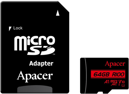 КП Apacer microSDXC 64Gb 10class UHS-I/V10, 64 ГБ
