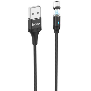 Кабель Hoco U76 MicroUSB Magnetic 1.2m Black
