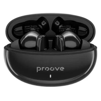 Bluetooth Earphones Proove MoshPit Black Glossy, Jet Black, TWS (вкладиші), 25 год, Повсякденне, USB-C, Bluetooth, 5.1, Є, Немає