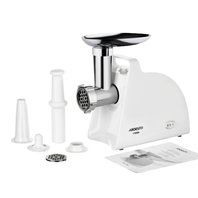 М'ясорубка Ardesto MGL-1730R 1700W White, 1700 Вт, Решітка 5 мм, Решітка 7 мм