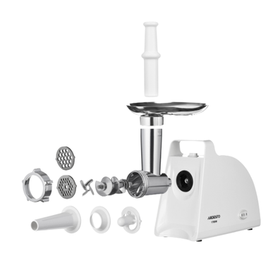М'ясорубка Ardesto MGL-1730R 1700W White, 1700 Вт, Решітка 5 мм, Решітка 7 мм