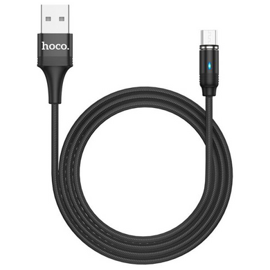 Кабель Hoco U76 MicroUSB Magnetic 1.2m Black