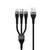 Кабель Tranyoo XS6 3in1 Lightning/Type-C/MicroUSB 1m Black