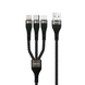 Кабель Tranyoo XS6 3in1 Lightning/Type-C/MicroUSB 1m Black