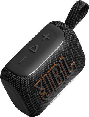 Акустична система JBL GO 5 Black (JBLGO5BLK), Black, Bluetooth, USB-C, Auracast, Акумулятор, 4,8 Вт, До 10 годин, Playtime Boost, Auracast, Керування через застосунок, Підсвічування корпусу, IP68