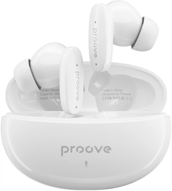 Bluetooth Earphones Proove MoshPit White Glossy