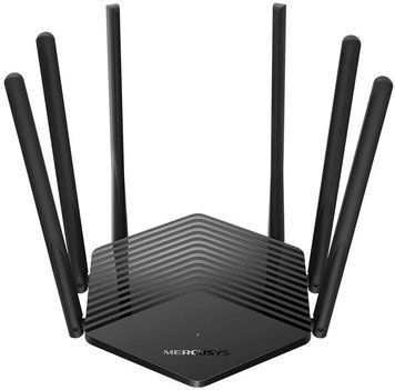 Маршрутизатор Mercusys MR50G AC1900 Black, 802.11ac (Wi-Fi 5), Маршрутизатор, 2.4 ГГц, 5 ГГц, 1900 Мбіт/с, 1000 Мбіт/с, 6, Зовнішні