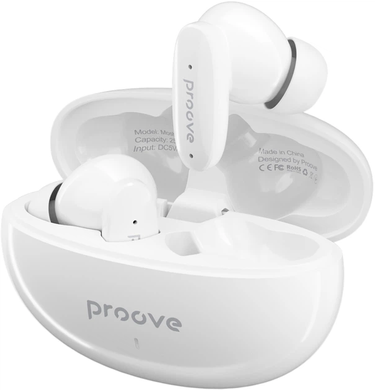 Bluetooth Earphones Proove MoshPit White Glossy