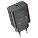 МЗП Borofone BA72A QC 3.0 18W/1USB Black