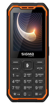 Мобільний телефон Sigma X-style 310 Force Black-Orange, Black/Orange, 2.8", 32 МБ, 3100 мАг, Власна ОС, 3.5 мм, USB Type-C, 2, GSM, Bluetooth, FM-радіо, Моноблок
