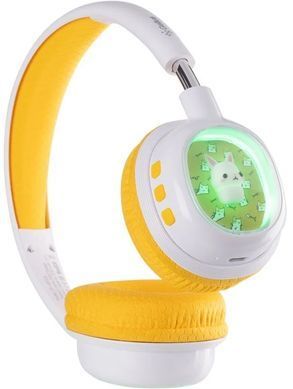 Навушники Bluetooth Gelius MIAOSpace GP HP-009 White/Yellow, White, Повнорозмірні, 25 год, Повсякденне, USB-C, Bluetooth, 5.4, Є, Немає