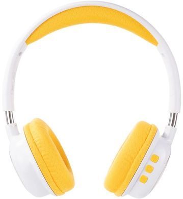 Навушники Bluetooth Gelius MIAOSpace GP HP-009 White/Yellow, White, Повнорозмірні, 25 год, Повсякденне, USB-C, Bluetooth, 5.4, Є, Немає