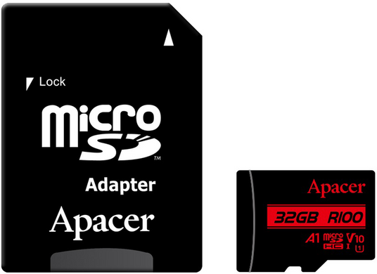 КП Apacer microSDHC 32Gb 10class UHS-I/V10, 32 ГБ