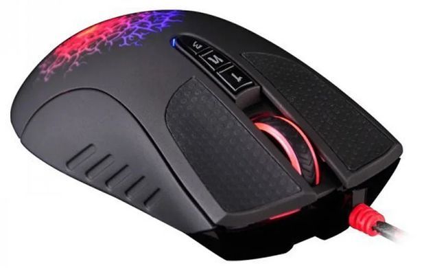 Миша Bloody A90A Black, Black, Ігрова, Дротова, 8, USB, 6200, 1.80 м, Пластик, 135 &times; 78 &times; 43 мм, Ергономічний для правої руки, Оптичний