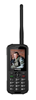 Мобільний телефон Sigma X-Treme PA68 Wave Black, 2.4", 32 МБ, 2500 мАг, Власна ОС, 3.5 мм, USB Type-C, 2, GSM, Bluetooth, FM-радіо, Моноблок