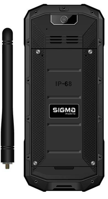 Мобільний телефон Sigma X-Treme PA68 Wave Black, 2.4", 32 МБ, 2500 мАг, Власна ОС, 3.5 мм, USB Type-C, 2, GSM, Bluetooth, FM-радіо, Моноблок