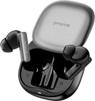 Bluetooth Earphones Proove NoLimit ANC Black, Black, TWS (вкладиші), 25 год, Повсякденне, USB-C, Bluetooth, 5.3, Є, IPX4