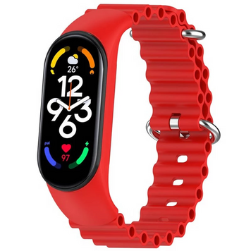 Ремінець Xiaomi Mi Band 5/6/7 Ocean Band Red